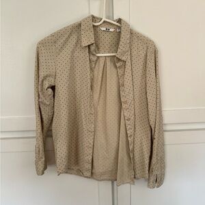 Uniqlo Rayon Printed Long-Sleeve Blouse